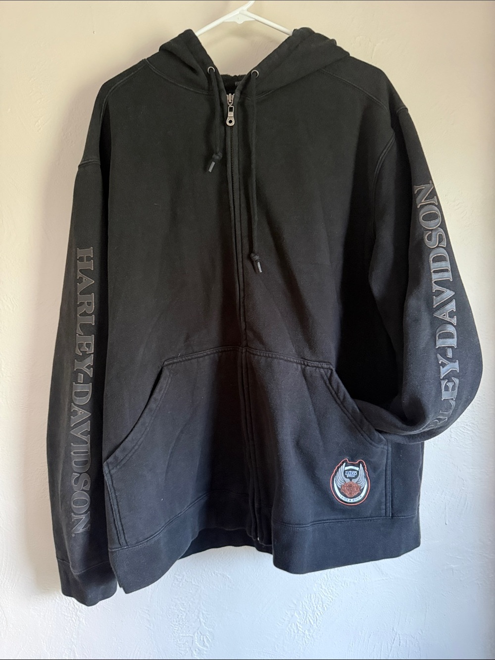 Harley Davidson 105th Anniversary Full Zip Hoodie XL Black 1903-2008